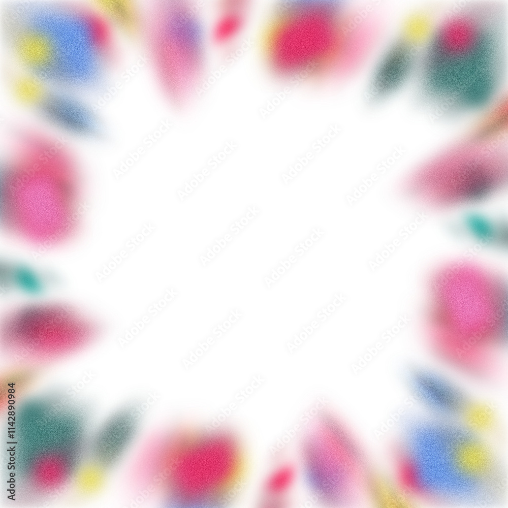 Wall mural an abstract transparent iridescent color blur burst design element.