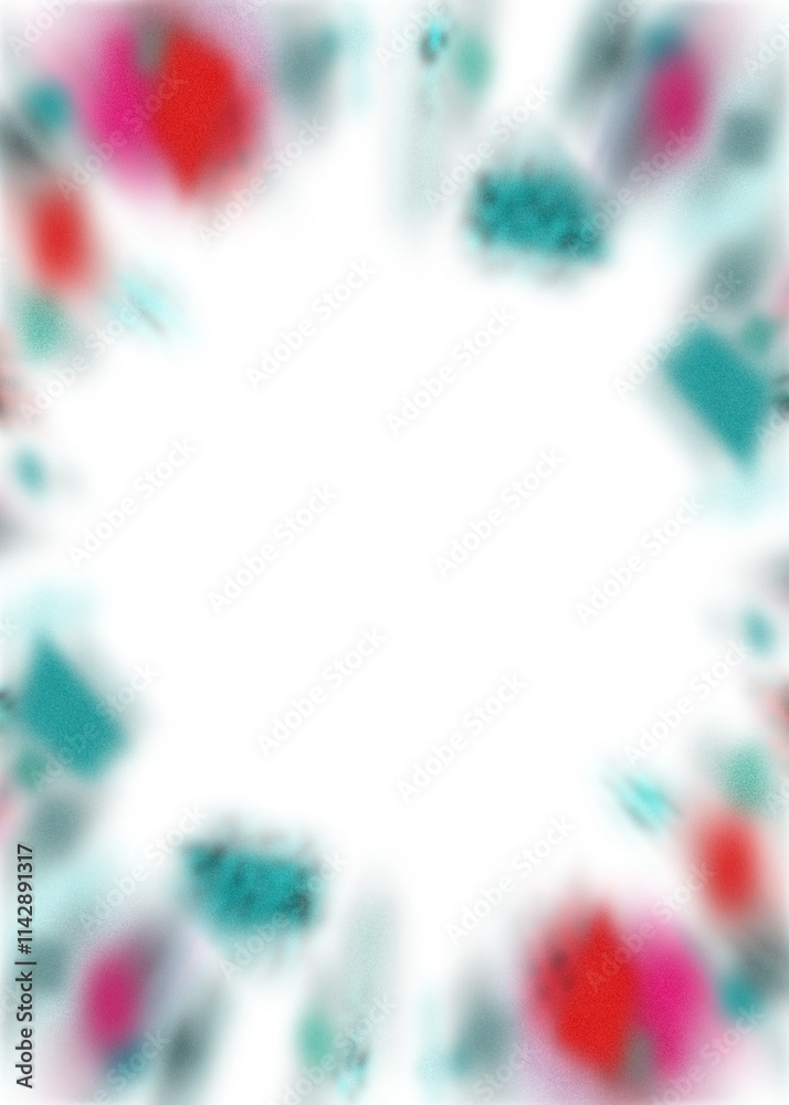 Wall mural an abstract transparent iridescent color blur burst design element.