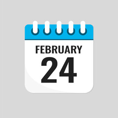 Icon page calendar day - 24 February