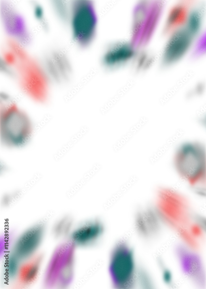 Wall mural an abstract transparent iridescent color blur burst design element.