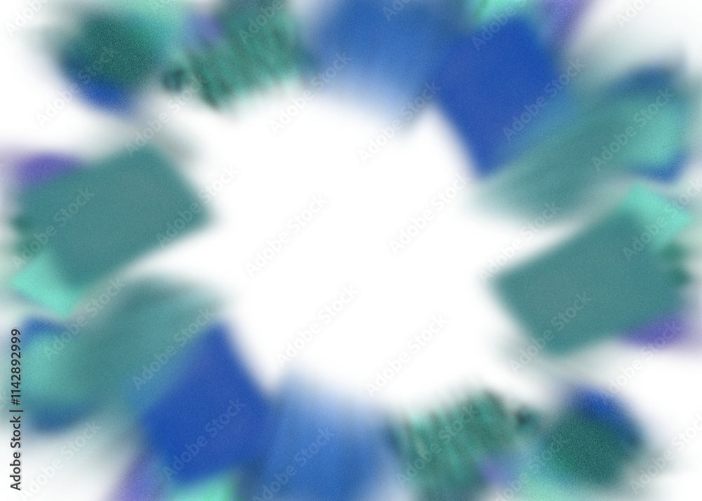 Wall mural an abstract transparent iridescent color blur burst design element.