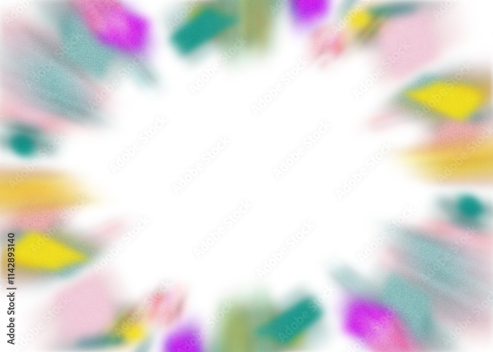 Wall mural an abstract transparent iridescent color blur burst design element.