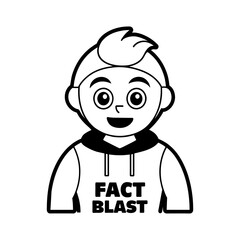 Fact Blast cartoon art illustration