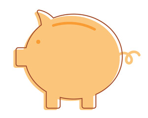 Piggy Bank on White Surface