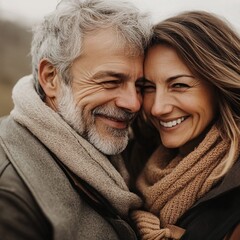 Amazing high resolution photos of happy mature couple with bright future ahead.