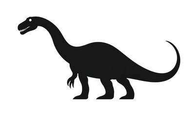 Dark silhouette of a dinosaur against a black background.