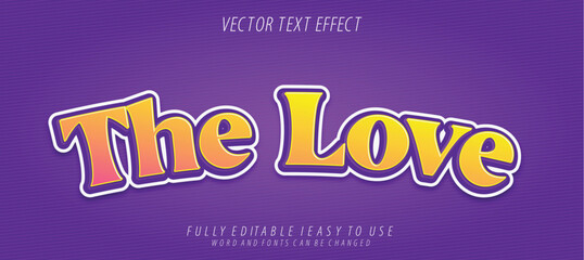 Vector 3D Editable Text Effect