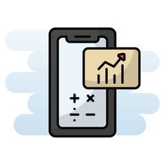 Fototapeta premium Mobile Accounting vector icon