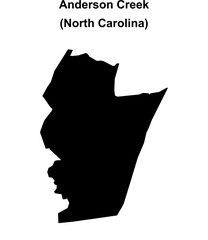 Anderson Creek (North Carolina) blank outline map