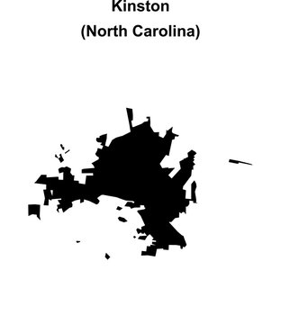 Kinston (North Carolina) blank outline map