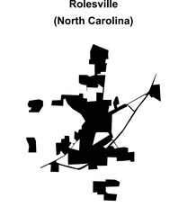 Rolesville (North Carolina) blank outline map