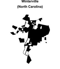 Winterville (North Carolina) blank outline map