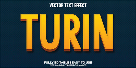 Vector 3D Editable Text Effect
