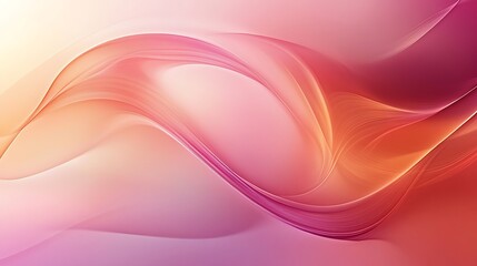 Abstract Pink and Orange Wave Design