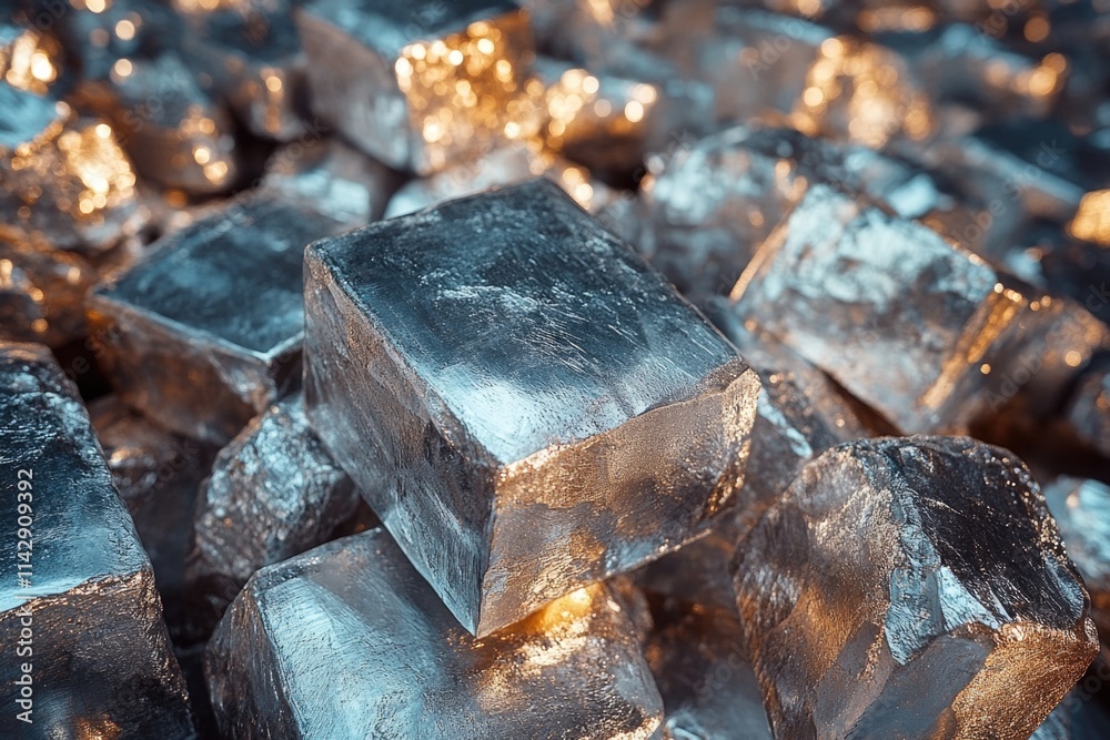 Poster a stack of ice cubes piled high