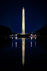 washington state monument at night