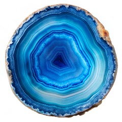 Fototapeta premium blue agate slice photo, isolated