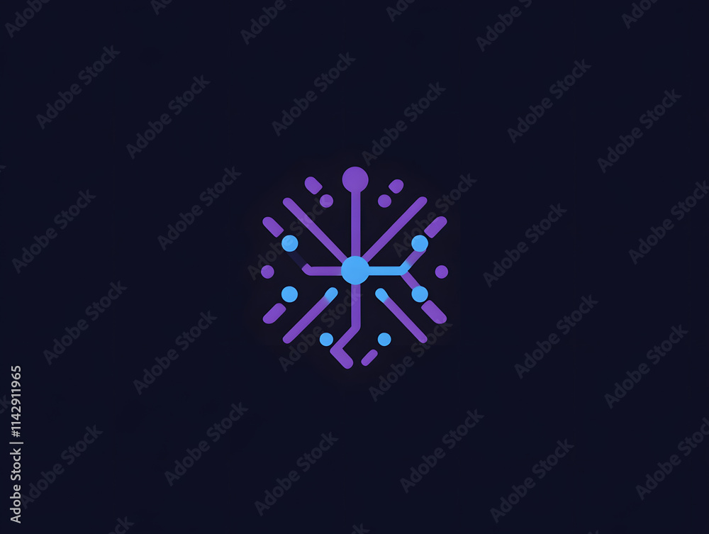 Canvas Prints snowflake on black background