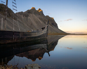 Fototapeta premium viking boat stokssnes