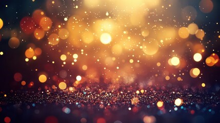 red glow particle abstract bokeh background creating a warm and inviting atmosphere, ideal for festive projects, with shimmering lights that evoke celebration and joy in an artistic manner