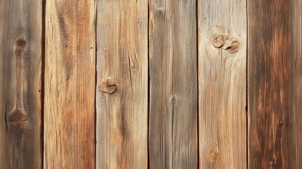 Naklejka premium reclaimed wood wall paneling, showcasing a textured surface with rich grains and knots, evoking a rustic and warm ambiance perfect for cozy interiors