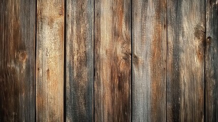 Obraz premium rich texture of aged brown wood, featuring weathered grains and rustic charm, ideal for backgrounds or natural-themed projects, providing a warm and inviting atmosphere