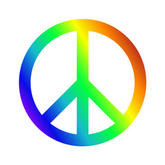 Vector peace symbol isolated