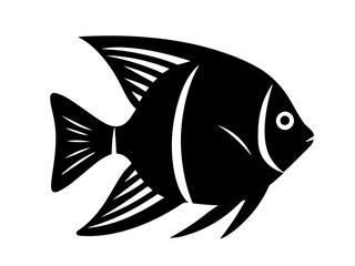 Hand-drawn Fish Illustration in Line Art Style Featuring Detailed Lines and Artistic Design for Fishing and Marine Themes