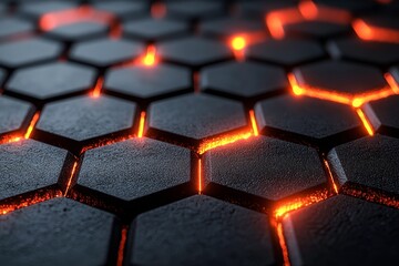 Energetic Hexagonal Structure with Carbon Fiber Background