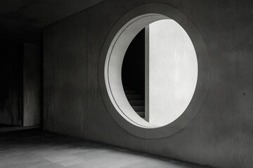 A close-up view of a circular window in black and white, suitable for use as a design element or to add texture to an interior or exterior space