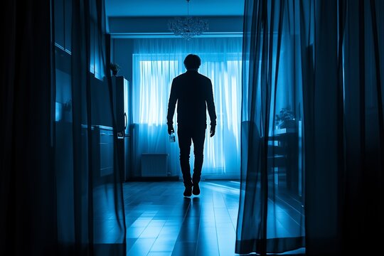 A figure stands in a dimly lit room, experiencing sleep disturbances and reflecting on the impact of spring vitamin deficiency on overall well-being.