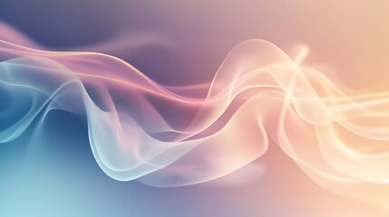 Abstract Pastel Waves Flowing Gently Across Background
