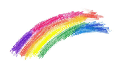 Rainbow colors drawing pencils isolated on a white background