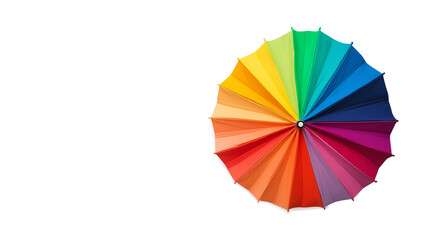 Rainbow colors umbrella isolated on a white background