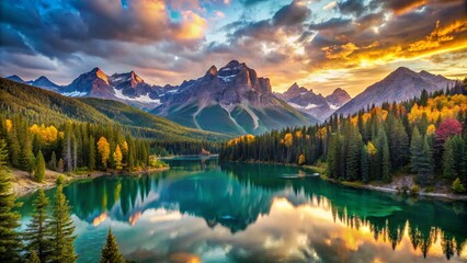 Fototapeta premium Stunning 4K Panoramic Landscapes: Ultra HD Nature Backgrounds for Desktop & Mobile