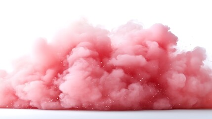 Pink cloudlike substance fills the frame with sparkles