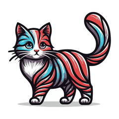 A lovely graphic drawing of a cat
