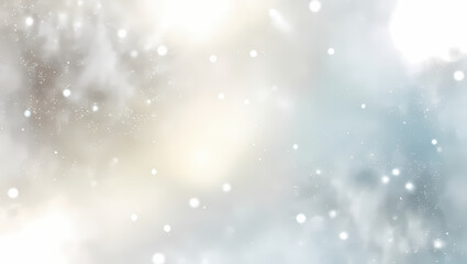 Abstract Christmas Bokeh Background with Snowflakes, Glitter, and Sparkling Lights