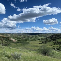 Theodore Roosevelt National Park scenic drive panorama.