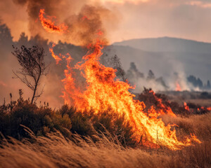 Fototapeta premium feu de forêt