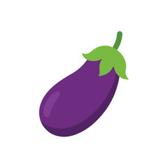 A minimalist eggplant vector art illustration on white background 