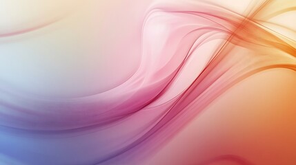 Obraz premium Abstract Pastel Waves Flowing Gracefully Together