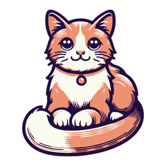 Adorable Unicorn Cat Illustrator Graphic Illustration Cartoon