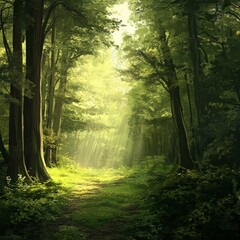 Fototapeta premium Viridian woodland