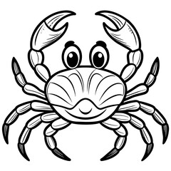 vector illustration of a crab