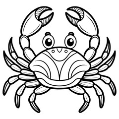 vector illustration of a tattoo of a crab