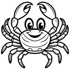 crab cartoon isolated on white