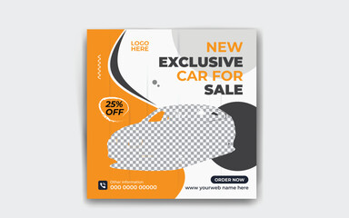Car social media banner or Instagram post template