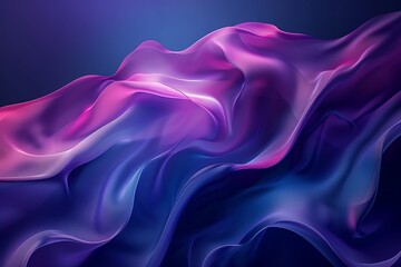Obraz premium Abstract Purple and Blue Swirling Fabric Design