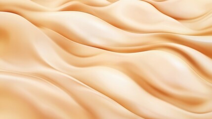 Fototapeta premium Soft flowing textures resembling desert sand dunes with warm beige, sun-kissed amber, and light golden tones, capturing gentle ripples and smooth, wind-sculpted patterns in a tranquil abstract style